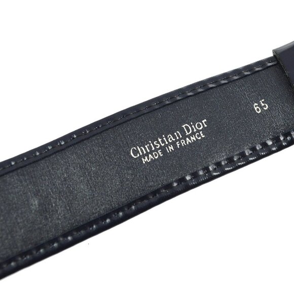 Christian Dior Navy Brown Trotter Belt Small Good #65 KK91688 main image 10